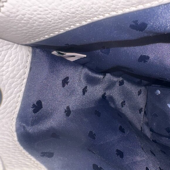 Kate Spade Marti Dark Denim Shoulder Bag with White Pebbled Leather Accents NWOT - Picture 8 of 12